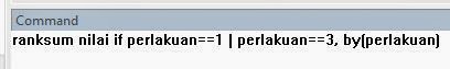 Wilcoxon Rank Sum Test Command STATA