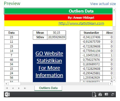 Outlier Data dengan Excel