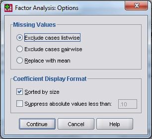 Analisis Faktor Options